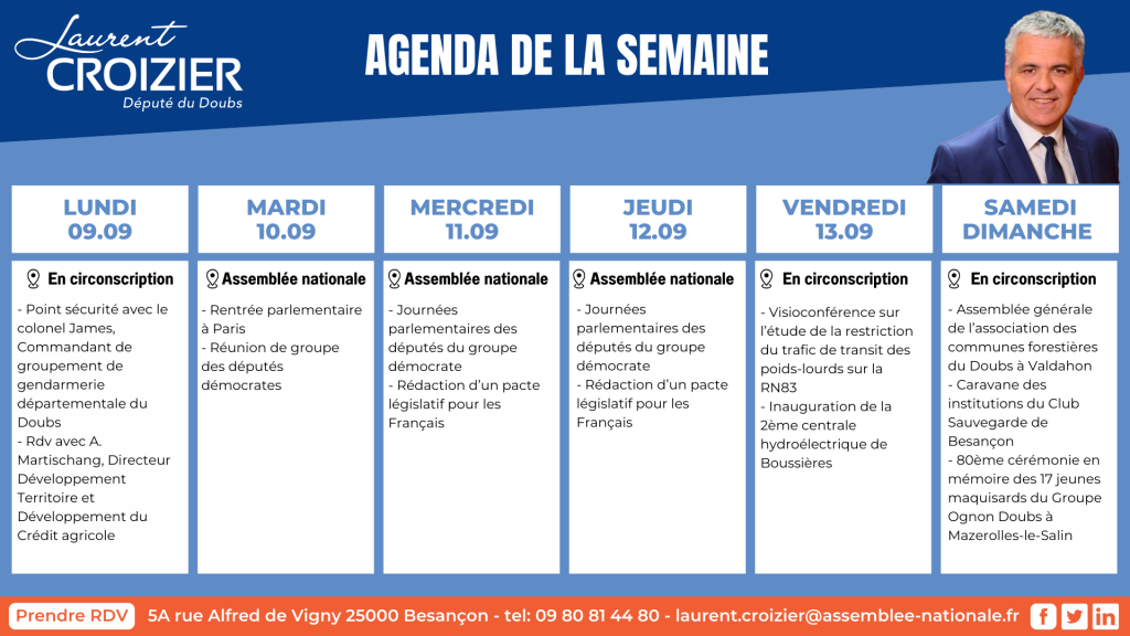 Copie De Copie De Agenda Du 0909 Au 1509 2