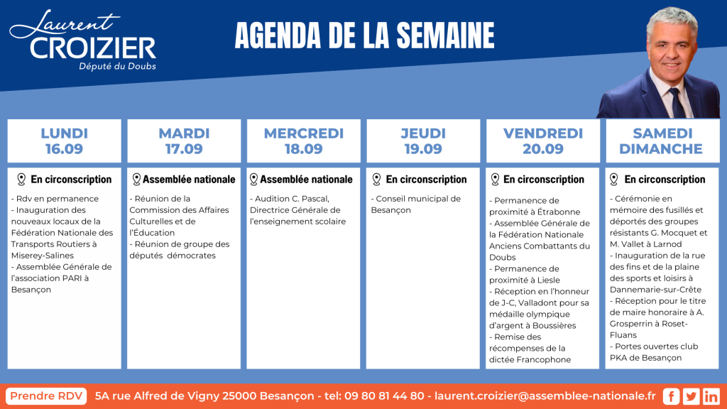 Copie De Copie De Agenda Du 1609 Au 2209